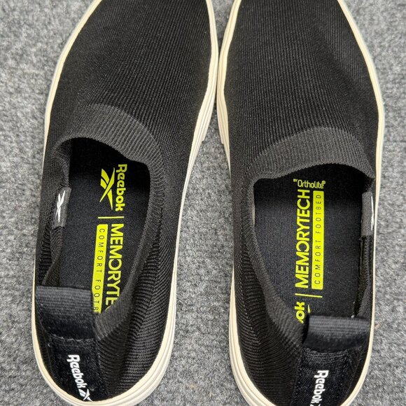 Reebok Onlux Slip On Shoes Women's 7.5 Black Athletic Stretch Comfort Sneakers - Picture 9 of 12